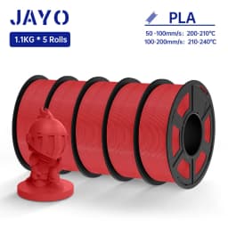 JAYO PLA Filament 1.75MM 5Rolls 3D Printer Filament PLA 100% No Bubble for FDM Coloful 3D Printing Material DIY Gift