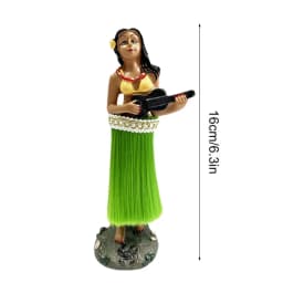 Hawaiian Dashboard Doll Ornament Swing Dance Girl Bobbleheads Portable Girl Bobble Shaking Head Dancing Toy For Cars Suvs
