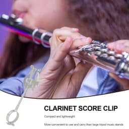 Clarinet Sheet Music Clip Metal Adjustable Marching Band Music Lyre With Strong Spring Trumpet Marching Lyre Music Book Clip For