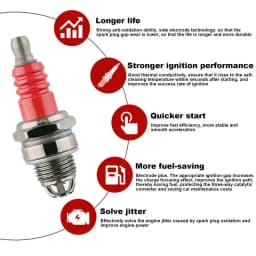 Spark Plug L7T Three-sided Pole Single-sided Pole For Gasoline Chainsaw And Brush Cutter 2Stroke Spark Plugs