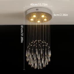 Crystal Led Ring Pendant Lights Modern Chandelier Ceiling Lamps Living Dining Room Decoration Lustre Hanging Fixtures Luminaire