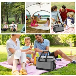 Insulated Picnic Lunch Bag 33L Large Capacity Cooler Bags Food Thermal Box for Outdoor Travel Camping Thickened oxford cloth