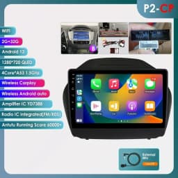 Hizpo Car Radio For Hyundai Tucson 2 IX35 2011 - 2017 Wireless CarPlay Android Auto Intelligent Systems 2din 4G WIFI DSP GPS BT