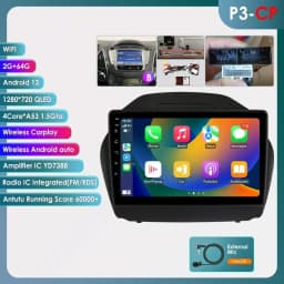 Hizpo Car Radio For Hyundai Tucson 2 IX35 2011 - 2017 Wireless CarPlay Android Auto Intelligent Systems 2din 4G WIFI DSP GPS BT