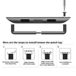 Metal Connector for Apple Watch Series 9 8 7 45mm/41mm repair tool for Apple Watch ultra 2 49MM 40mm 6 SE 5 4 Adapter Connectors