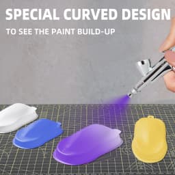 OPHIR 30pcs Plastic Speed Shape Color Display Model 5x9cm Plastic Model Car Color Paint Testing Black & White for Choose AC060