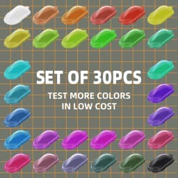 OPHIR 30pcs Plastic Speed Shape Color Display Model 5x9cm Plastic Model Car Color Paint Testing Black & White for Choose AC060