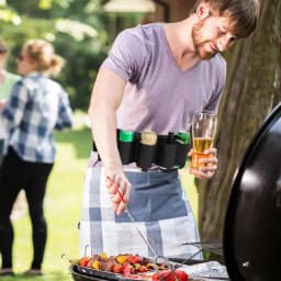 Beer Belt Holder For Men Portable Soda Bottle Beer Holder Drink Can Holder Holds 6 Cans Adjustable Beer Waist Holder For Parties