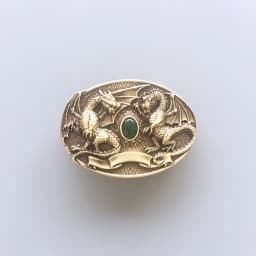 Twin Dragon Oval Solid Brass Belt Buckle also Stock in the US BUCKLE-BT004 Free Shipping