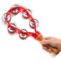 Double Row Metal Jingles Hand Held Tambourine Safe Musical Tambourine Rustproof Waterproof Percussion Instrument Eco-Friendly