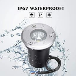 Landscape Lights - LED Well Lights with 8 Pack 6W 12V-24V IP67 Waterproof Low Voltage Landscape Lighting for Driveway Deck Step