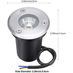 Landscape Lights - LED Well Lights with 8 Pack 6W 12V-24V IP67 Waterproof Low Voltage Landscape Lighting for Driveway Deck Step