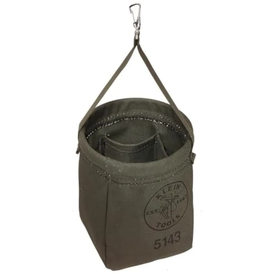 5143 Canvas Tapered-Bottom Bag with Two Interior Pockets and a Snap Clip, Made of No. 10 Canvas