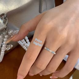Fresh Sea Blue Zircon Star Ring Niche Drip Oil Design Open Ring Fashion Personalized Jewelry
