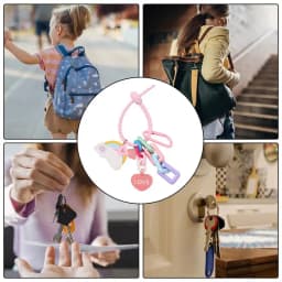 Rainbow Keychain Colorful Chain Pendant Cute Heart Star Rainbow Charm Backpack Keychains For Girls Bag Backpack Pendant Keychain