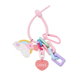 Rainbow Keychain Colorful Chain Pendant Cute Heart Star Rainbow Charm Backpack Keychains For Girls Bag Backpack Pendant Keychain