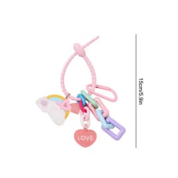 Rainbow Keychain Colorful Chain Pendant Cute Heart Star Rainbow Charm Backpack Keychains For Girls Bag Backpack Pendant Keychain