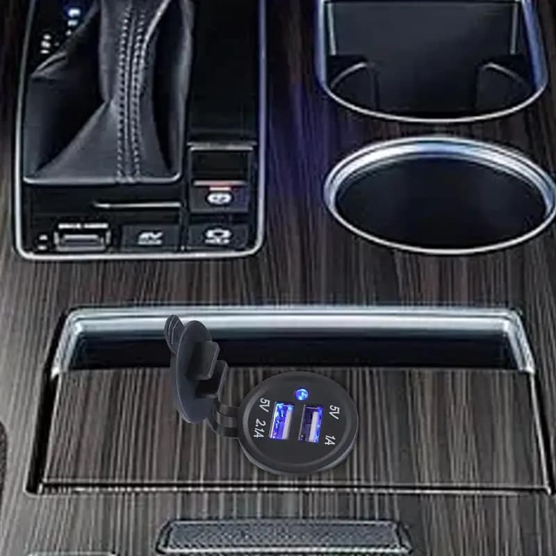 Car Fast Charger 2 Ports Car Phone Charger Adapter Cell Phone Car Charger For Most Phones And Tablets USB Socket For Car