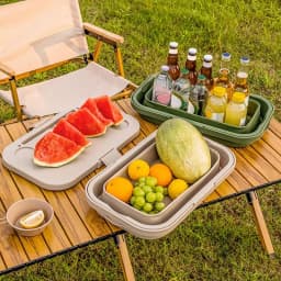 Folding Picnic Basket Multifunctional Picnic Basket Anti-Leak Picnic Basket Portable Picnic Basket Table Waterproof Insulated