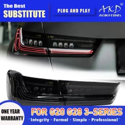AKD Tail Lamp for BMW G20 G28 3-series LED Tail Light 2019-2021 330i 320i 325i Rear Fog Brake Turn Signal Automotive Accessories