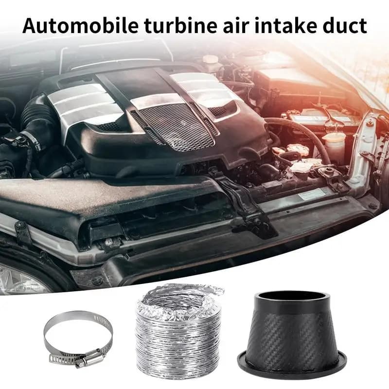 Air Intake Turbo Inlet Pipe Air Intake Turbo Inlet Pipe Set Car Front Bumper Turbo Inlet Pipe Easy Installation Carbon Fiber