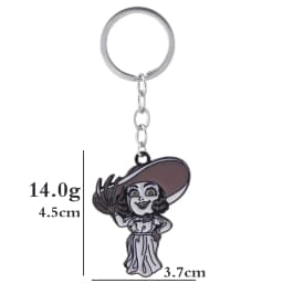 Residents Evils 8 Village Lady Dimitrescu Keychain Alcina Dimitrescu Figure Metal Pendant Key Chain Women Men Keyring Jewelry