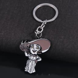 Residents Evils 8 Village Lady Dimitrescu Keychain Alcina Dimitrescu Figure Metal Pendant Key Chain Women Men Keyring Jewelry