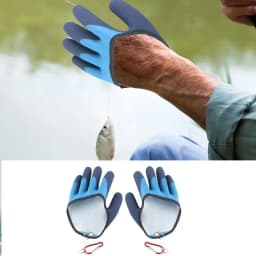 Fishing Catching Gloves Non-slip Fishing Gloves With Magnet Carabiner Release Hooks Waterproof Anti-stab Gloves For Winter