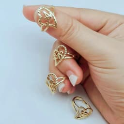 Duoying Custom Initial Rings Personality Hip-Hop Ring Heart Rings Letter Ring Heart Shape Gifts For Mom Gift