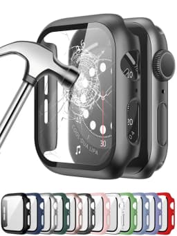 Glass+Cover for Apple Watch Case 44mm 40mm 45mm 41mm 42mm 38mm iWatch Accessory Screen Protector Apple Watch Series 3 6 SE 7 8 9