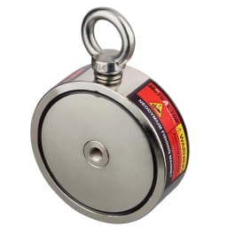 Super Strong Two sided 1200LBS*2 Neodymium Fishing Magnet kit  Retrieving Salvage Magnets  Durable15M Rope