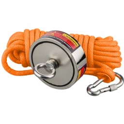 Super Strong Two sided 1200LBS*2 Neodymium Fishing Magnet kit  Retrieving Salvage Magnets  Durable15M Rope