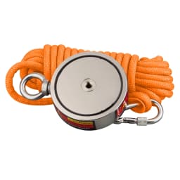 Super Strong Two sided 1200LBS*2 Neodymium Fishing Magnet kit  Retrieving Salvage Magnets  Durable15M Rope