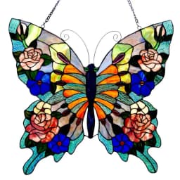 Acrylic Butterfly Pendant Wall Decoration Creative Wall Art Crafts Colorful Stain Glass Butterfly Home Hanging Decor For Bedroom