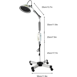 Far-Infrared Heating Lamp, 360° Rotatable Single-Head Infrared Lamp, Adjustable Circulation Pain Relief Heating Device 250W 110V