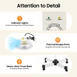 Far-Infrared Heating Lamp, 360° Rotatable Single-Head Infrared Lamp, Adjustable Circulation Pain Relief Heating Device 250W 110V