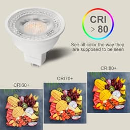 20-Pack MR16 LED Bulb 5000K GU5.3 12V 50W 5W Non-Dimmable Halogen Equivalent Spotlight 40 Degree Outdoor Landscape Light Bulbs