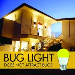 5W Equivalent LED Yellow Bug Light Bulbs, Non-Dimmable
