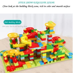 Children's Slide Blocks Are Compatible With Lego Plastic Assembled Small Particles 3-6 Years Old Boys And Girls Educational Toys