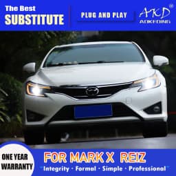 AKD Head Lamp for Toyota Mark X LED Headlight 2013-2017 Headlights Reiz DRL Turn Signal High Beam Angel Eye Projector Lens