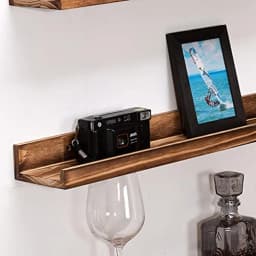 24 Inch Floating Shelves Handmade Wooden Picture Ledge Wall Shelf for Bedroom Living Room Office Kitchen Same Dimensions