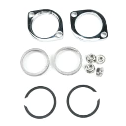 Exhaust Flange Install Kit Pair Flanges Gaskets Nuts Washers For Harley Big Twin