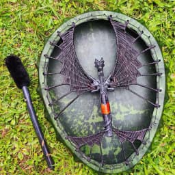 Shaman Frame Drum Unique Shamanic Drums Dragon Totem Frame Drum Stick Spirit Music Playing Instrument For Kids Adults Home Decor