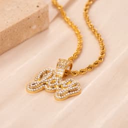 Iced Out Custom Name Necklace Double Layer Personalized Diamond Letter Pendant Stainless Steel Gold Chain Nameplate Jewelry Gift