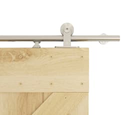 Integrated Soft Close Sliding Hardware Brushed Stainless Steel Top Mount Studio Barn Door Style Track Kit