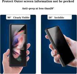 For Samsung Galaxy Z Fold Flip 4/3 5G Anti-Peeping Hydrogel Film Front & Back Screen Privacy Protector Scratch-proof Cover