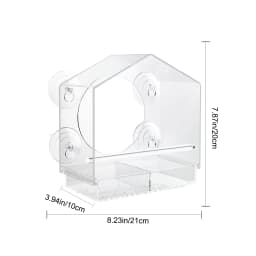 Weatherproof Window Bird House Acrylic Window Bird Feeder For Outside Clear Bird Feeders For Viewing Blue Jays Finches