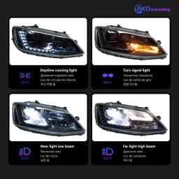 Car Lights for VW Jetta MK6 Headlight 2011-2018 MK6 Head Lamp Drl Projector Lens Automotive Accessories