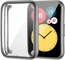 Plated Cover For Huawei Watch fit Case Smartwatch TPU Bumper All-Around Screen Protector Huawei Watch fit new 2021 Case