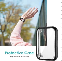 Plated Cover For Huawei Watch fit Case Smartwatch TPU Bumper All-Around Screen Protector Huawei Watch fit new 2021 Case